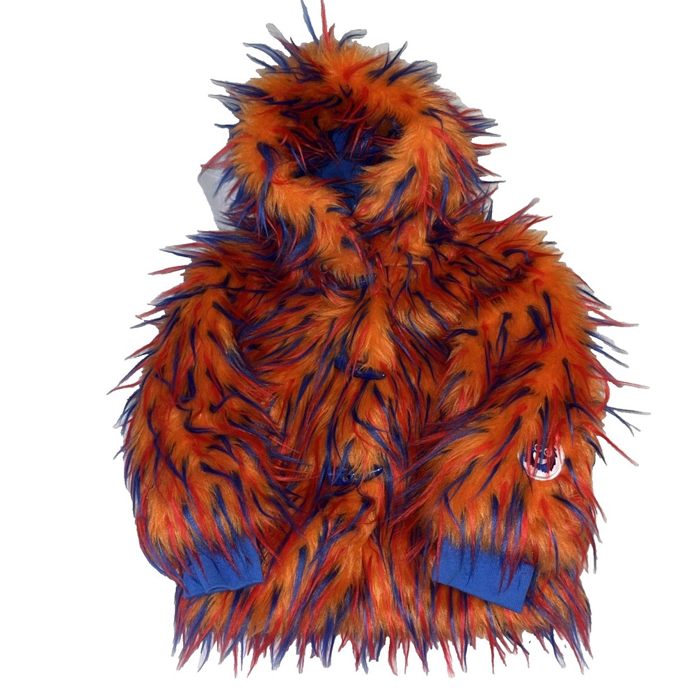 NWOT Chasing Fireflies Orange Blue Monster Coat Halloween XS 4